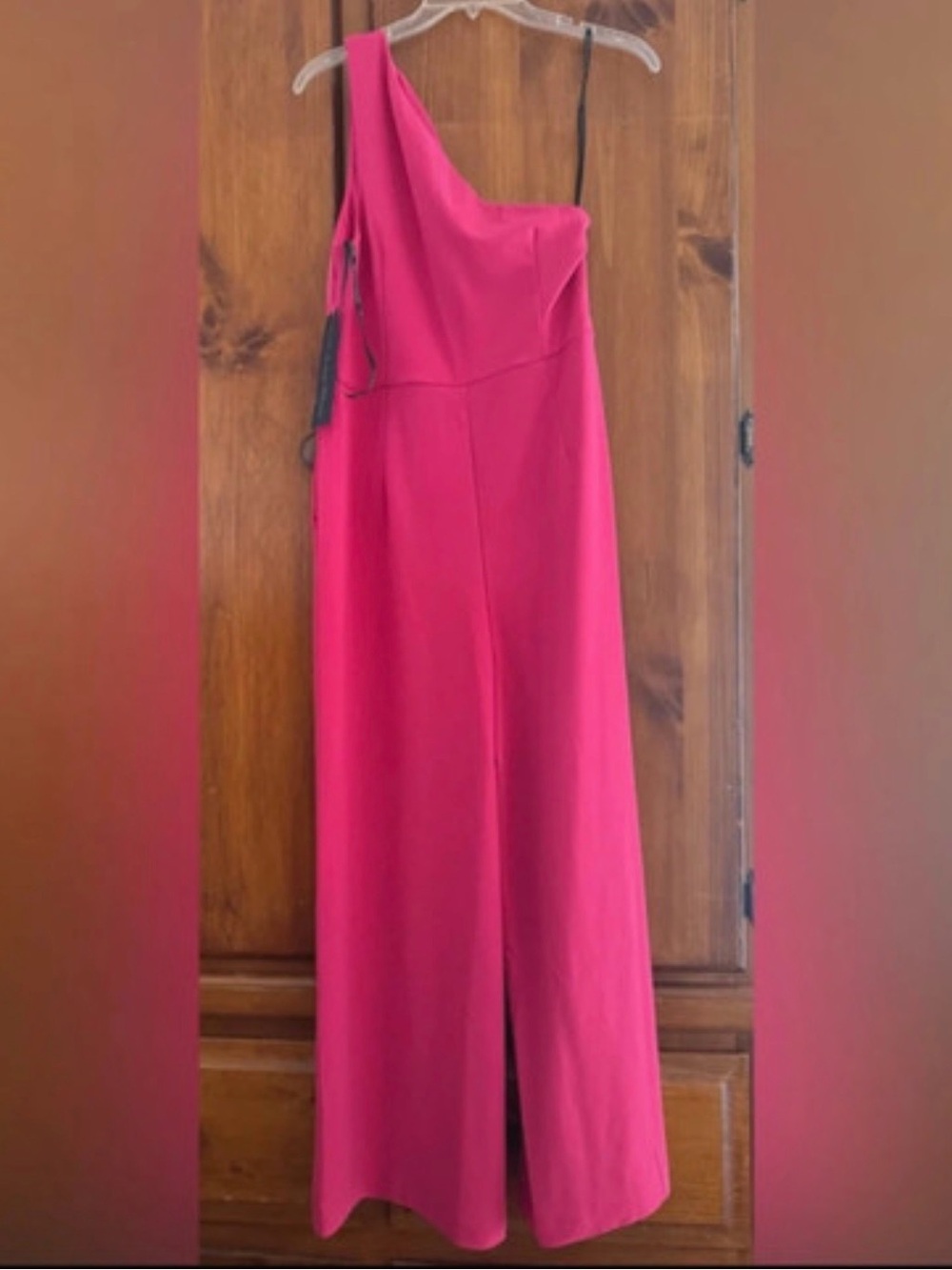 RACHEL Rachel Roy One-Shoulder Hot Pink Evening Gown